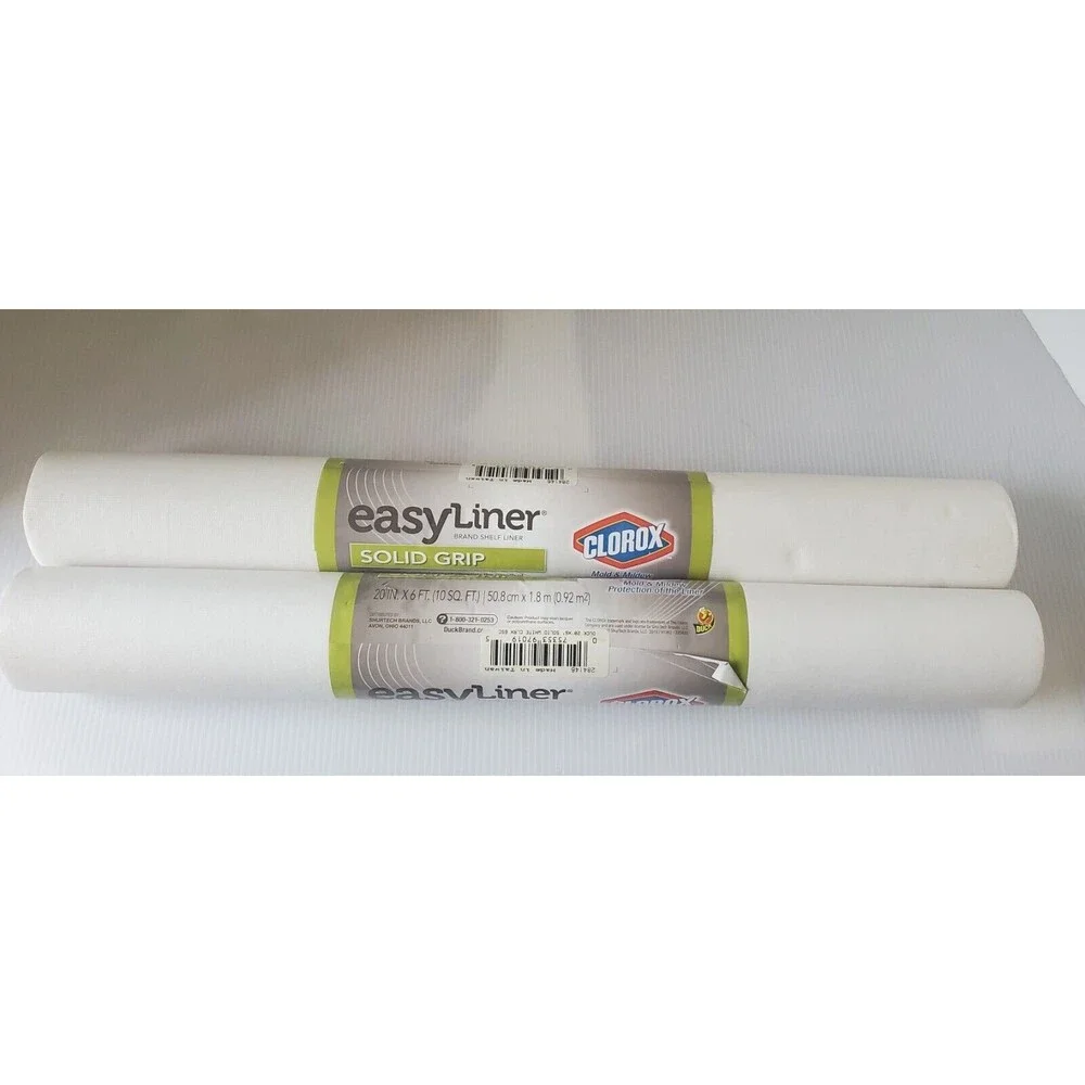 Duck Solid Grip EasyLiner Non Adhesive Shelf Liner with Clorox 2 pk 20